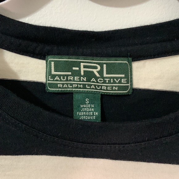 Ralph Lauren Active Stripe 3/4 T-Shirt - Picture 3 of 5
